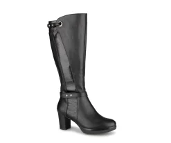 Added - Bottes longues noires Alberto pour femmes