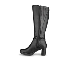 Added - Bottes longues noires Alberto pour femmes