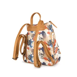 Botanicaly - Sac à dos imprimé feuille Alberto pour femmes