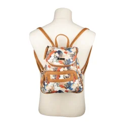 Botanicaly - Sac à dos imprimé feuille Alberto pour femmes