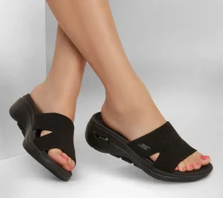 Go walk arch fit - Sandales noires confortables Skechers pour femmes