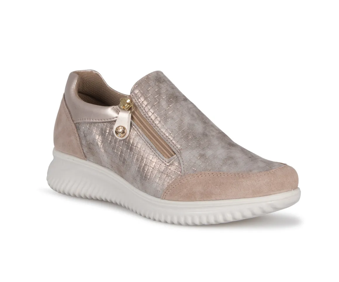 Kayla zip slip on - Flâneurs en cuir Imac pour femmes