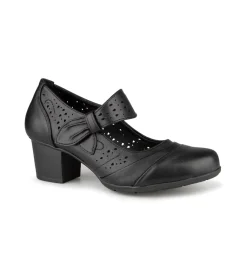 Myna - Chaussures noires à talon Ultime Confort pour femmes