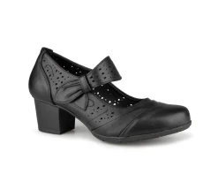 Myna - Chaussures noires à talon Ultime Confort pour femmes